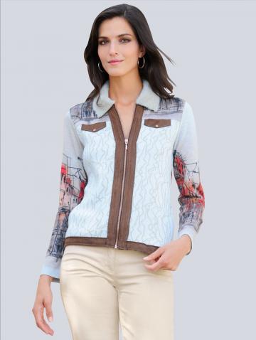 Длинная вязаная кофта