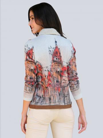 Длинная вязаная кофта