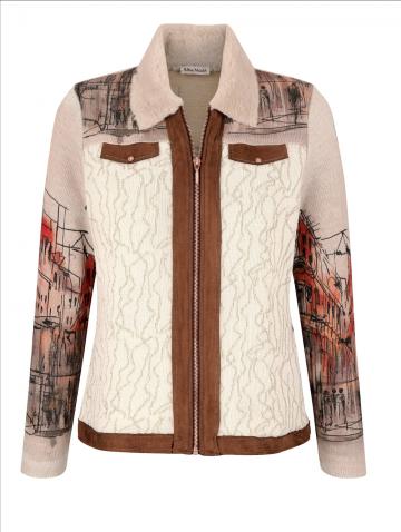 Длинная вязаная кофта