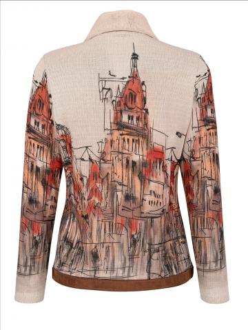 Длинная вязаная кофта