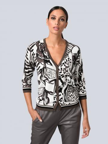 Длинная вязаная кофта