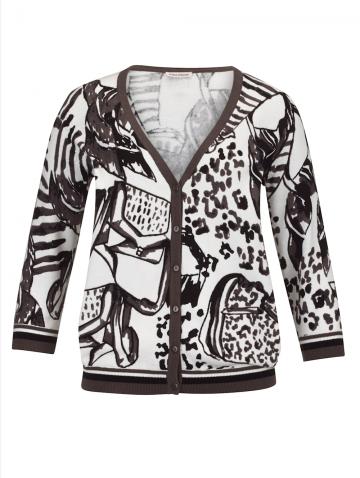 Длинная вязаная кофта