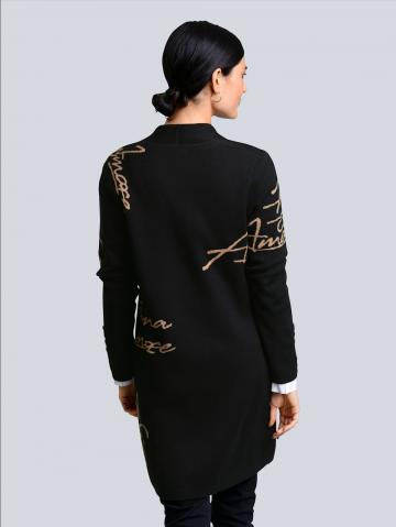 Длинная вязаная кофта