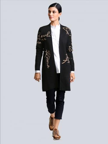 Длинная вязаная кофта