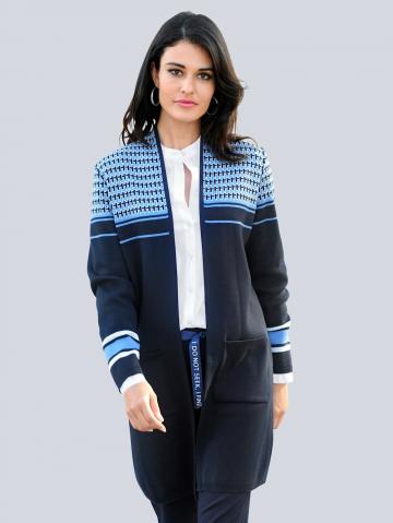 Длинная вязаная кофта