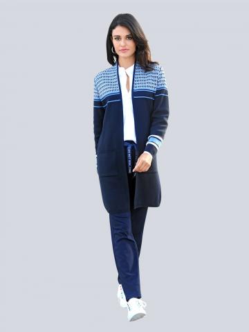 Длинная вязаная кофта