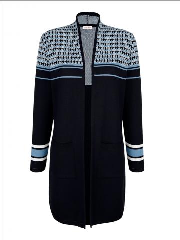 Длинная вязаная кофта