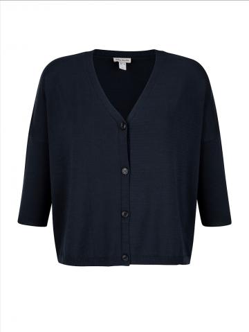 Длинная вязаная кофта