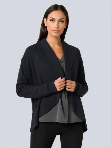 Длинная вязаная кофта