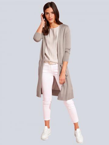 Длинная вязаная кофта