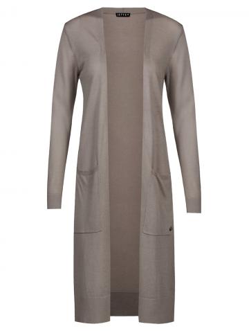 Длинная вязаная кофта