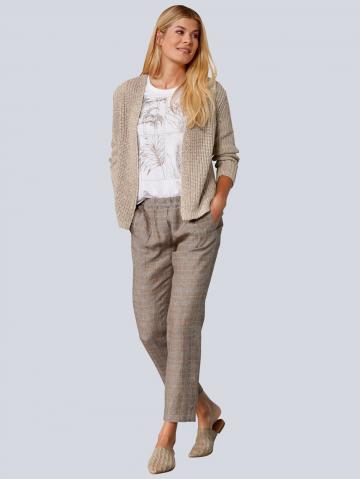 Длинная вязаная кофта