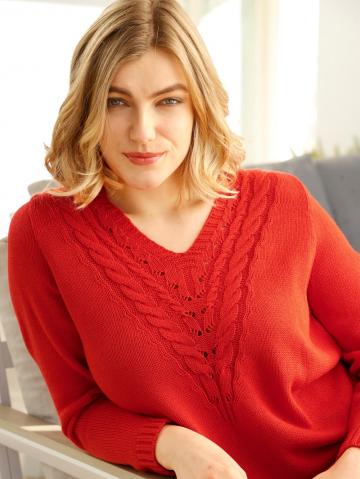 Вязаный пуловер