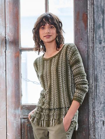 Вязаный пуловер