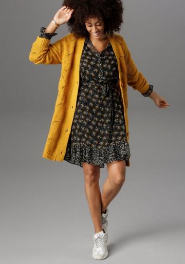 Вязаное пальто