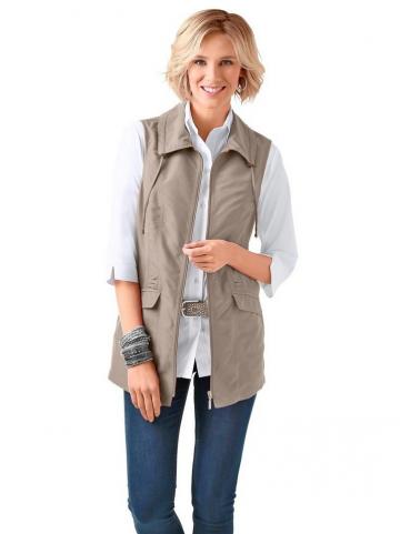 Длинный жилет