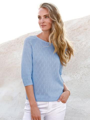 Пуловер с круглым вырезом