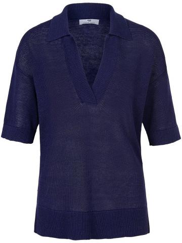 Пуловер с воротником поло