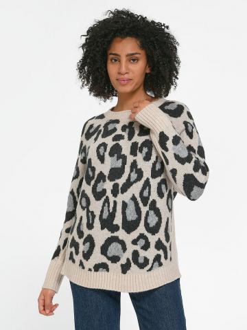 Пуловер с круглым вырезом