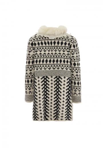 Жаккардовая вязаная кофта