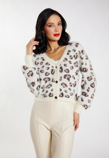 Жаккардовая вязаная кофта