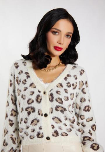 Жаккардовая вязаная кофта