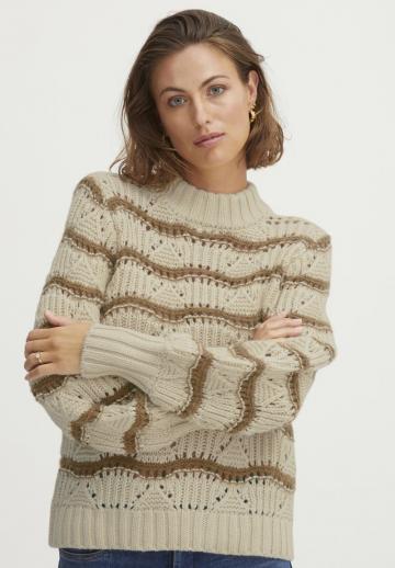 Пуловер в полоску