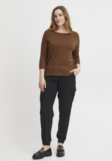 Пуловер с рукавом три четверти