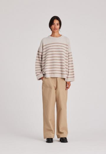 Пуловер в полоску