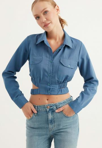Джинсовая блузка