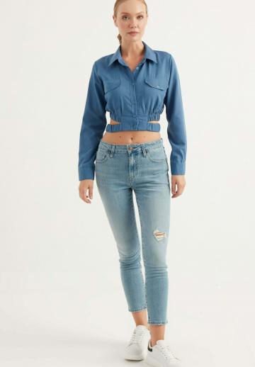 Джинсовая блузка