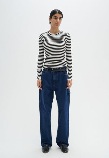 Пуловер в полоску