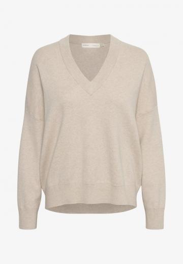 Пуловер с вырезом V