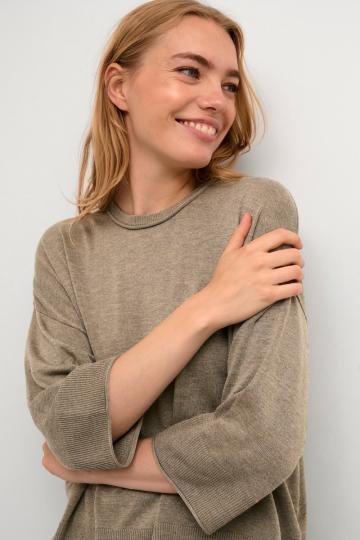 Пуловер с рукавом три четверти