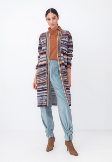 Жаккардовая вязаная кофта