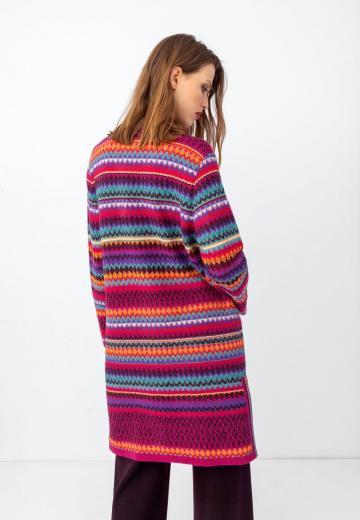 Жаккардовая вязаная кофта