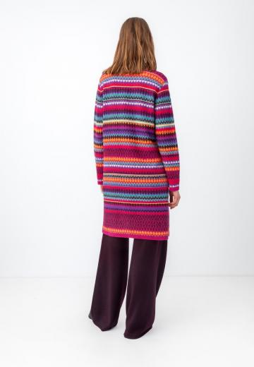 Жаккардовая вязаная кофта