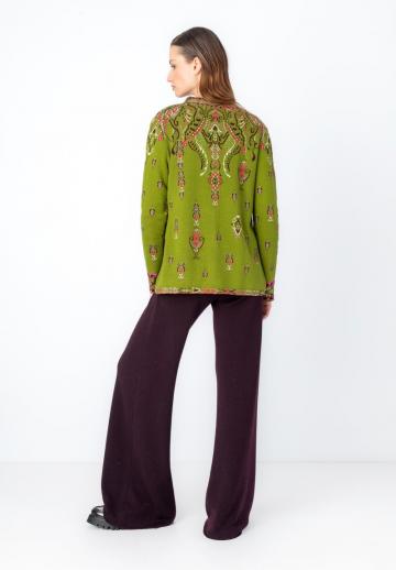 Жаккардовая вязаная кофта