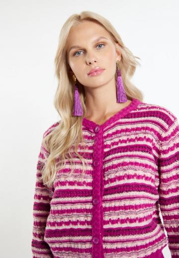 Жаккардовая вязаная кофта