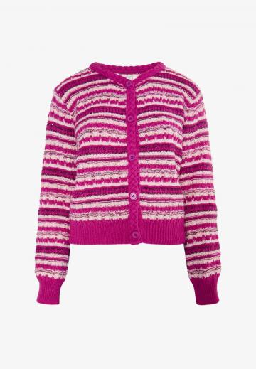 Жаккардовая вязаная кофта