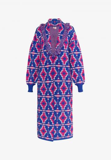 Жаккардовая вязаная кофта