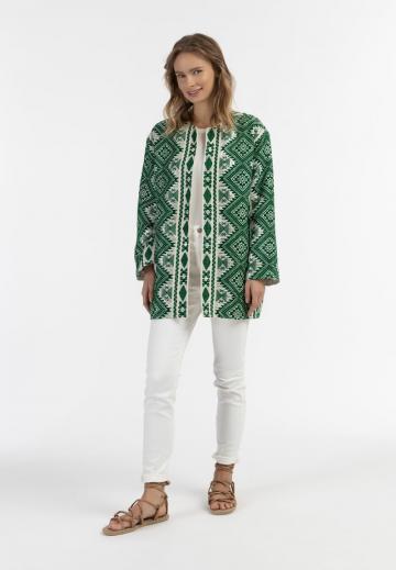 Жаккардовая вязаная кофта