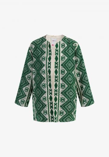 Жаккардовая вязаная кофта