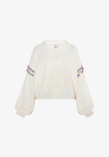 Жаккардовая вязаная кофта