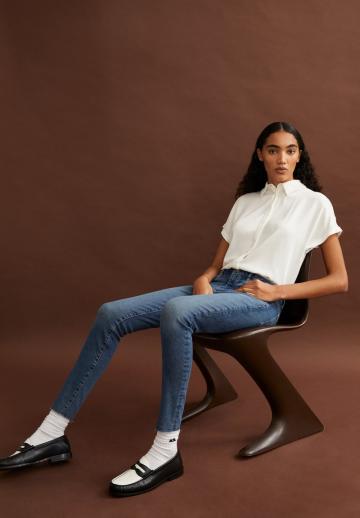 Атласная блузка