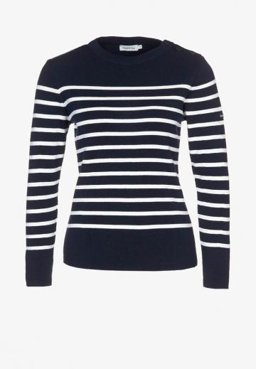 Пуловер в полоску
