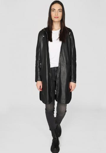 Кожаное пальто