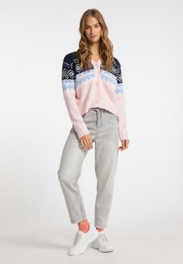 Жаккардовая вязаная кофта