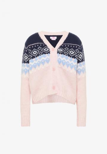 Жаккардовая вязаная кофта