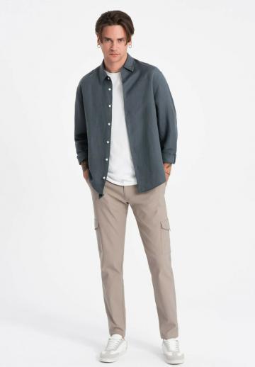 Брюки с накладными карманами